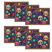 Sottopiatti con teschio, set da 6, 30x45 cm, lavabili