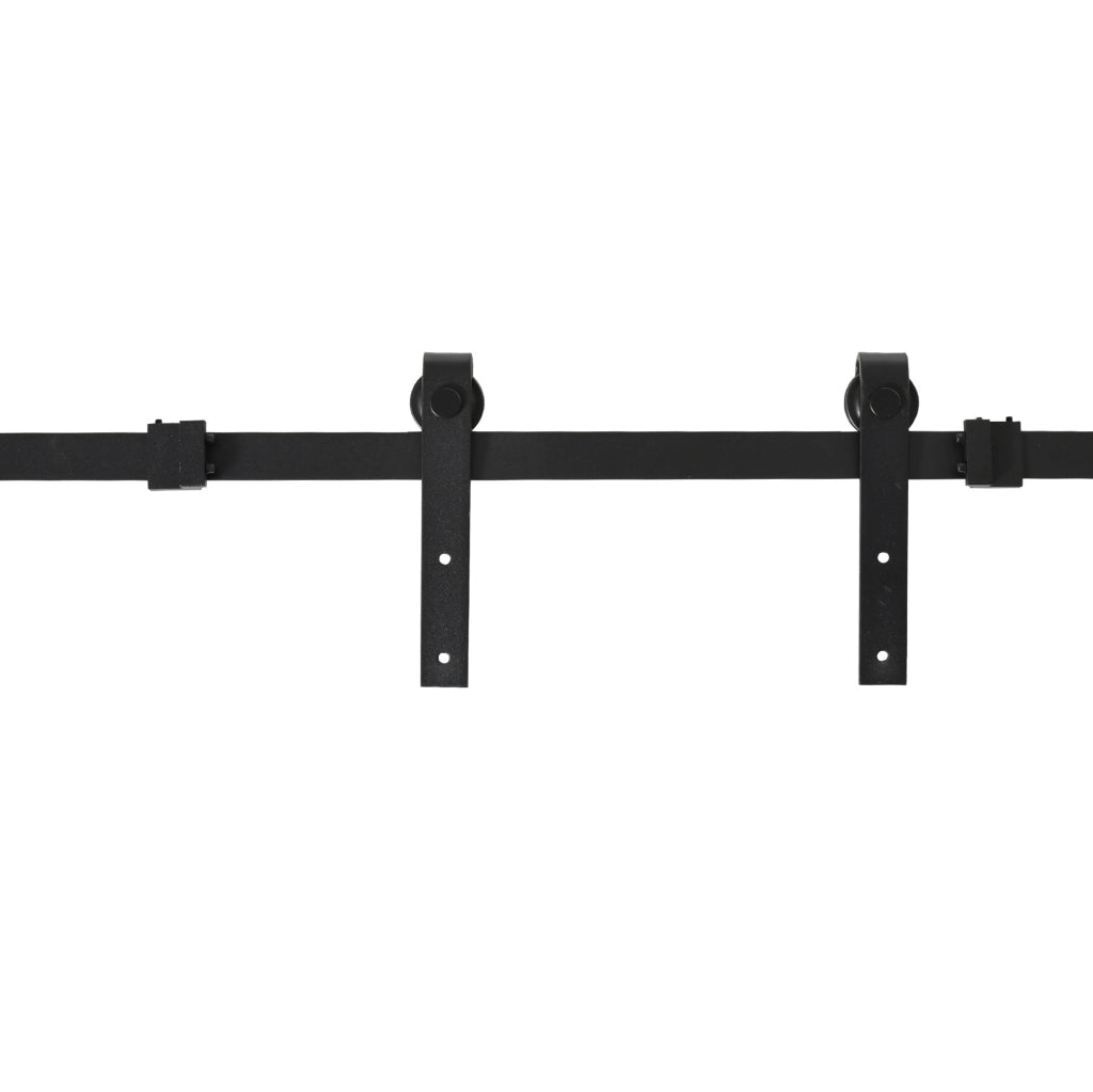 Kit binario per porta scorrevole in acciaio nero 200 cm