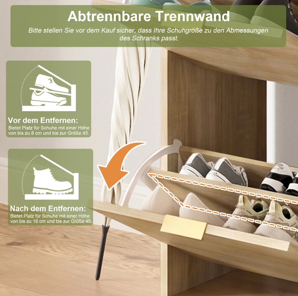 Set da ingresso 4 pezzi con scarpiera, panca, specchio e appendiabiti