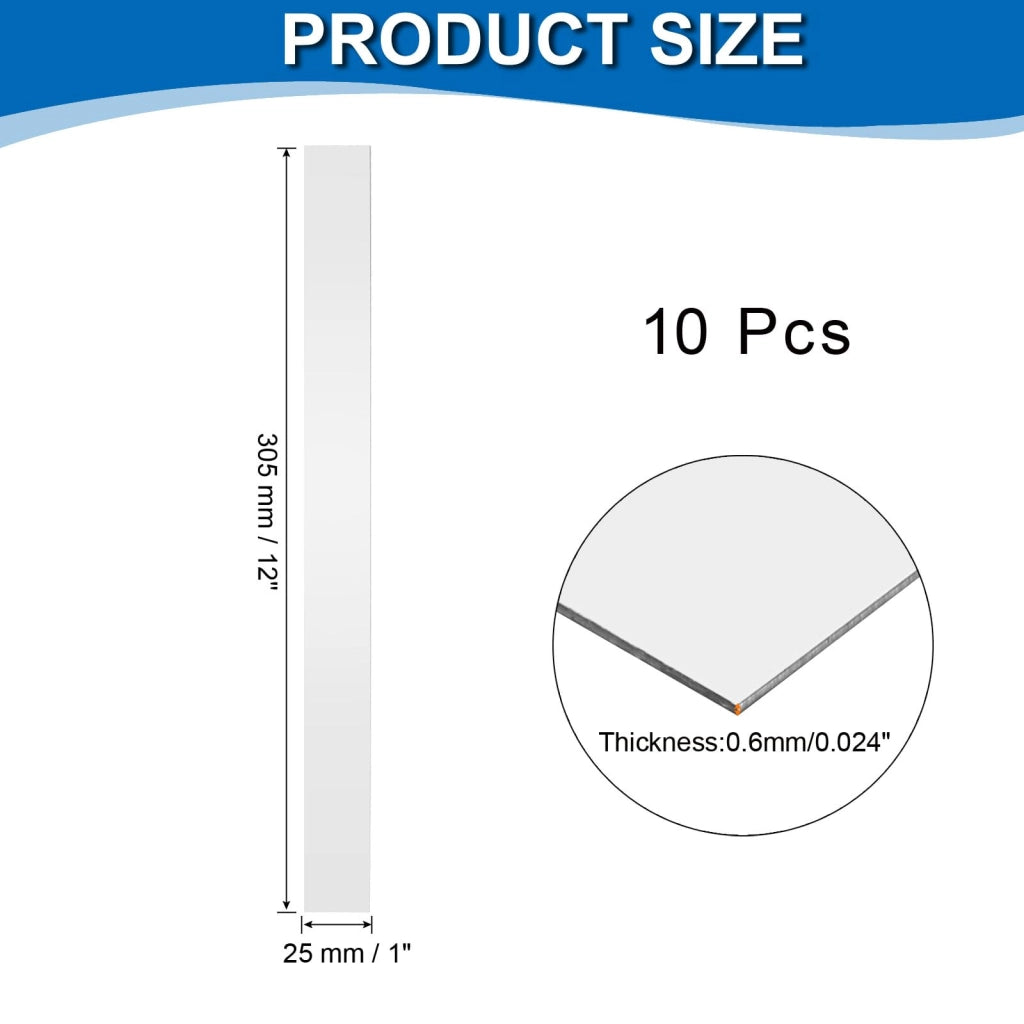 Rondelle in acciaio inossidabile 304, confezione da 10 pezzi, dimensioni 305x25x0,6 mm
