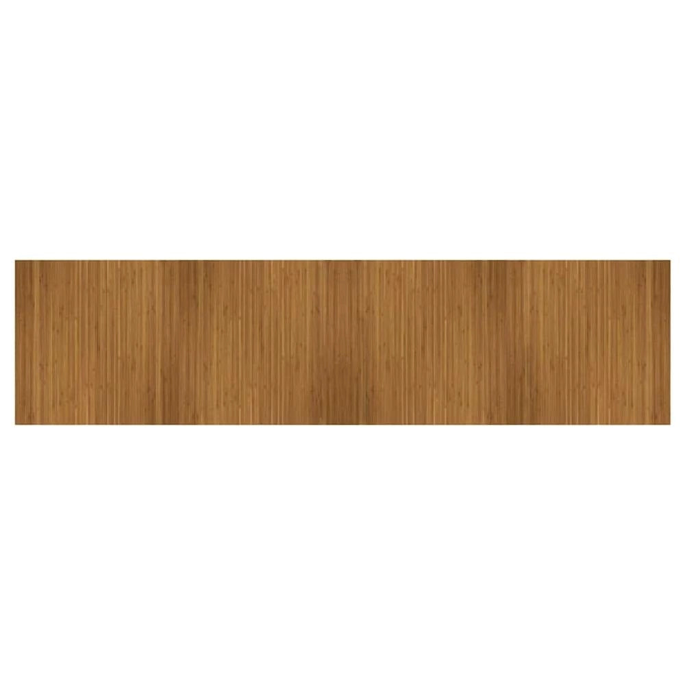 Tappeto Rettangolare Marrone 100x400 cm in Bambù
