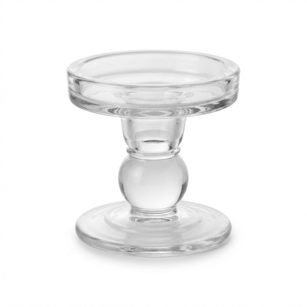 Set di 2 portacandele in vetro, 8,5x8,5 cm, trasparenti