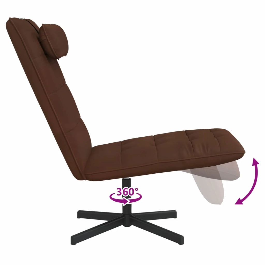 Sedia girevole Marrone Similpelle 42045612