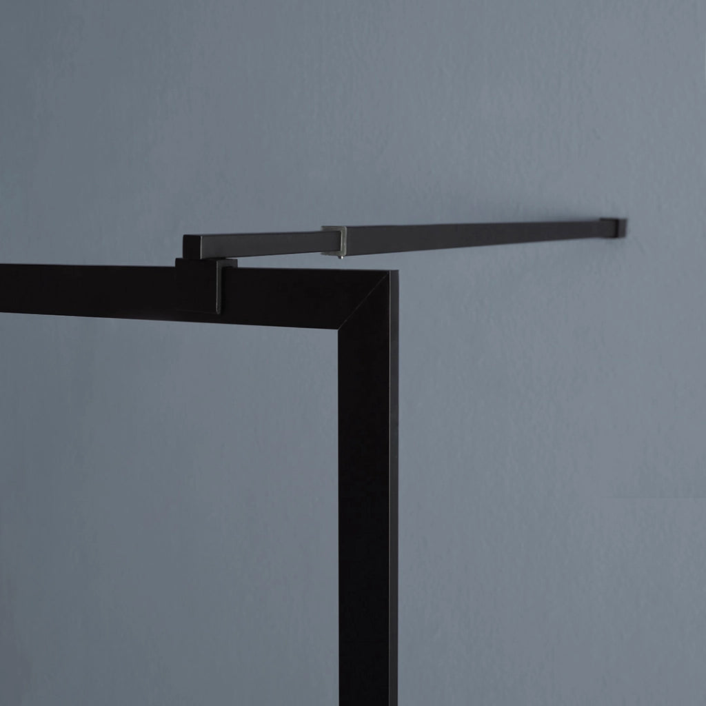 Parete doccia walk in 90 cm nera