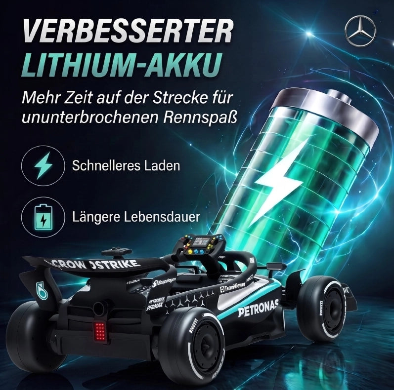 Go-kart elettrico Mercedes-AMG F1 12 V con telecomando