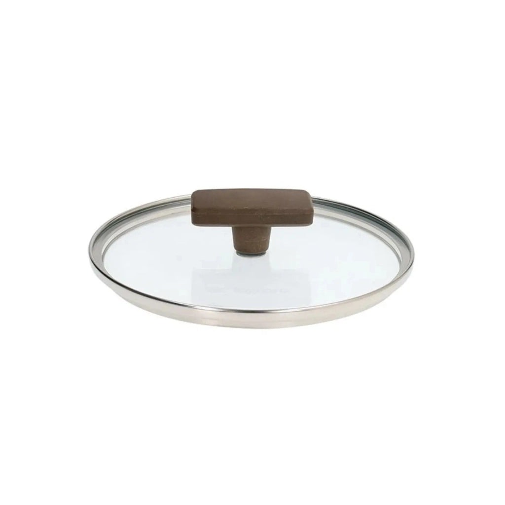 Coperchio in vetro Ø 16 cm con pomolo soft touch e foro vapore