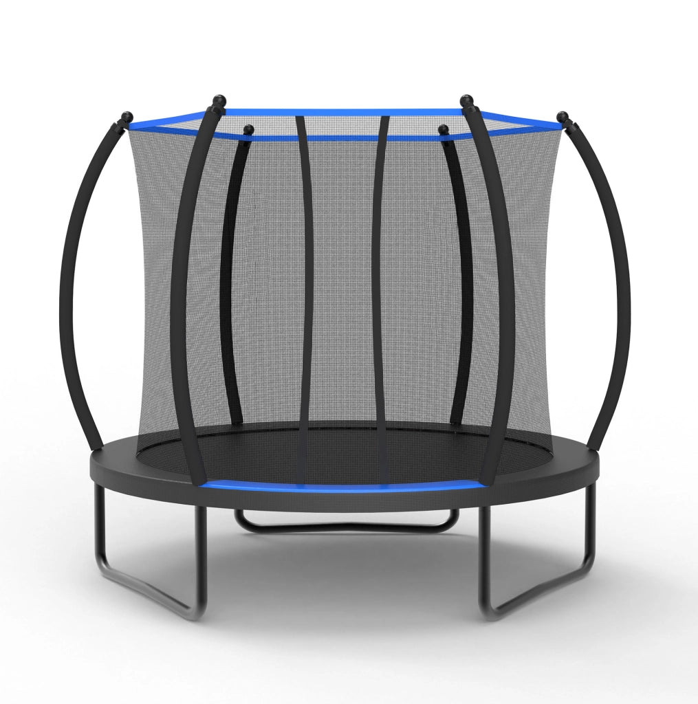 Trampolino da esterno 7,5 ft con rete di sicurezza, nero e blu