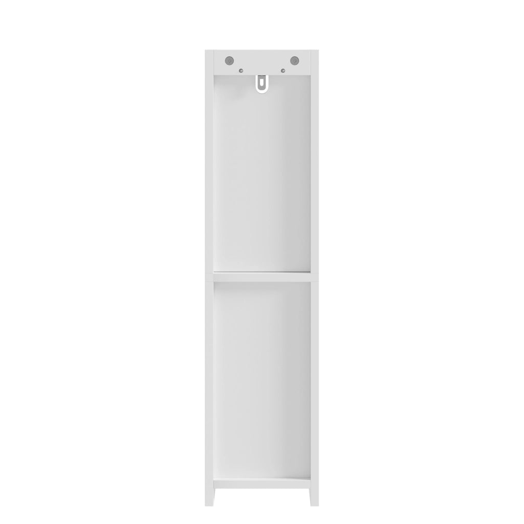 Mobiletto multiuso stretto bianco 20 × 20 × 80 cm con ripiano regolabile