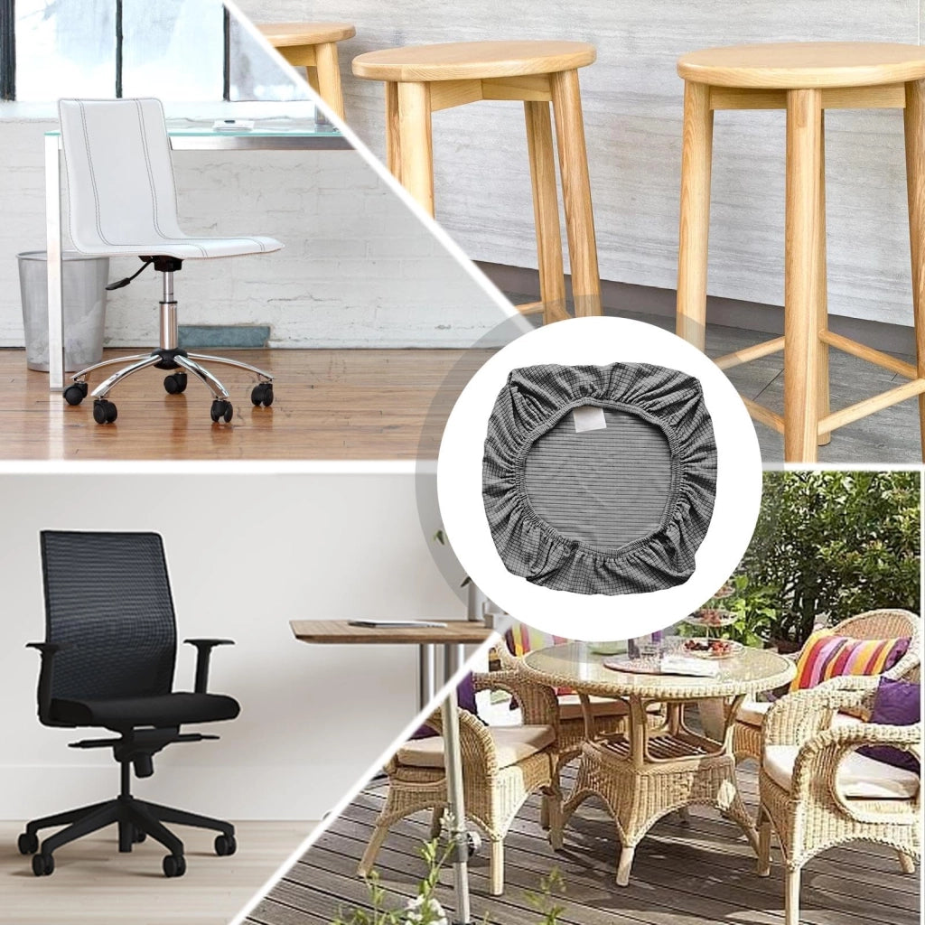 Copertura impermeabile per sedia da ufficio, 38x38 cm, colore grigio