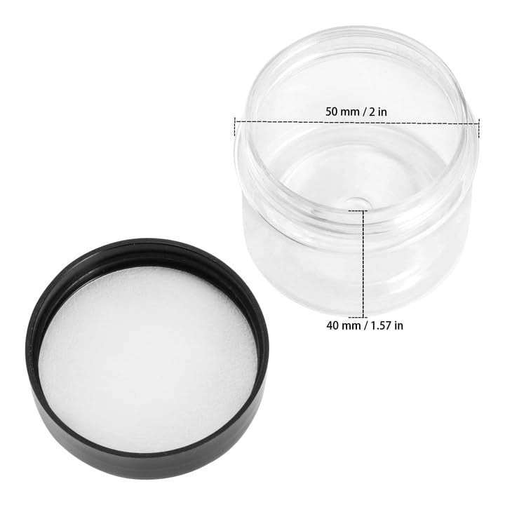 Set di contenitori in plastica trasparente da 60 ml con coperchio