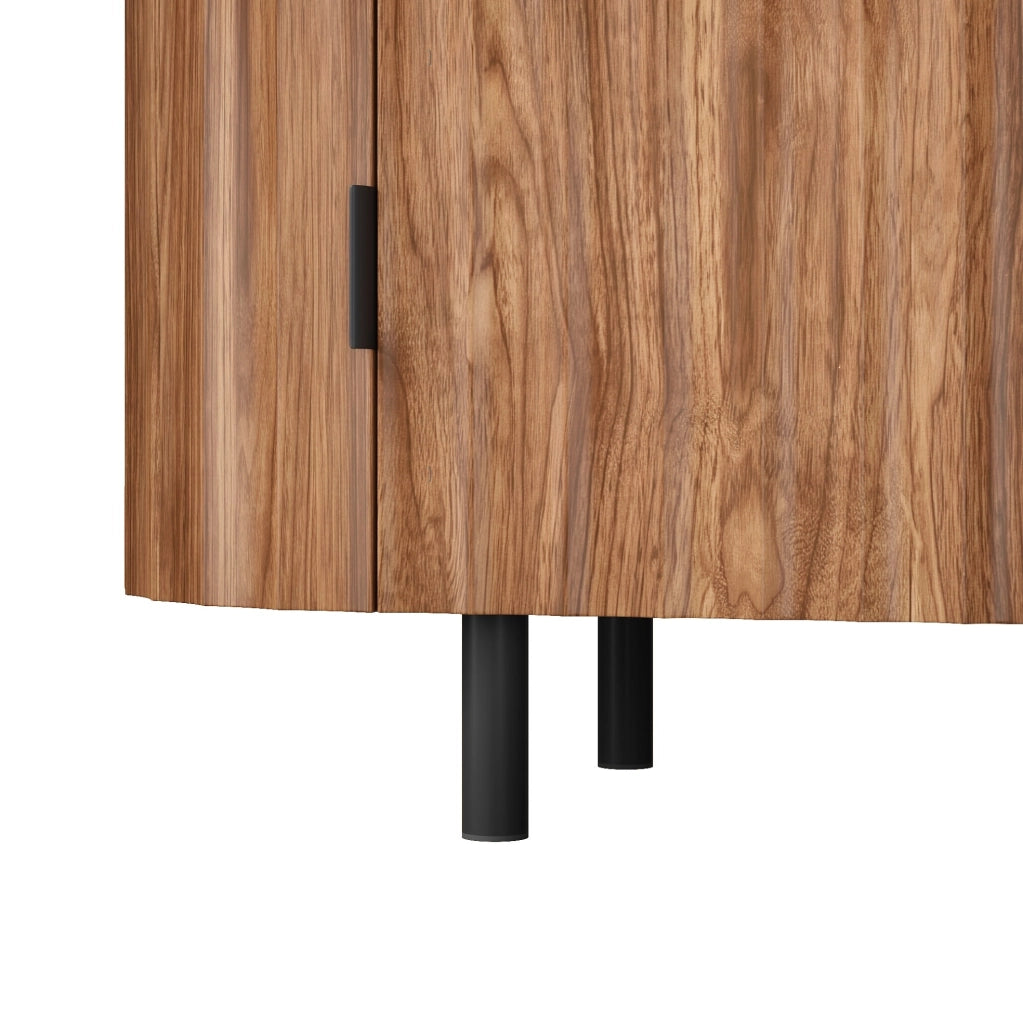 Mobile TV in MDF color noce con 5 ante e frontali scanalati