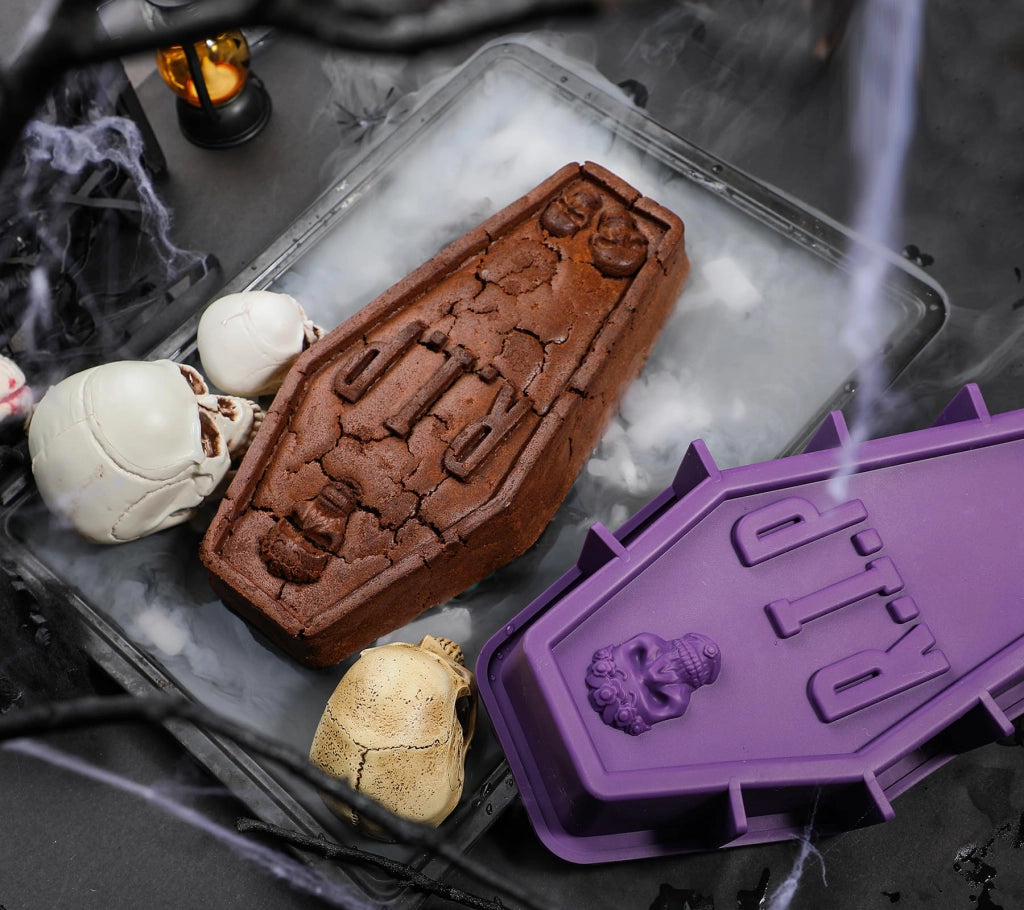 Stampo in silicone a forma di squalo, colore viola, per Halloween, dimensioni 30,5 cm