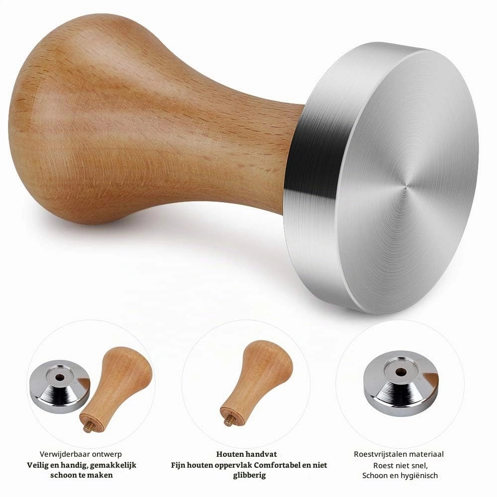 Pressa per espresso da 58 mm, in acciaio inossidabile, per baristi