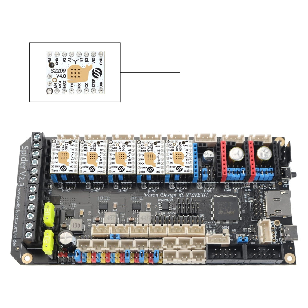 Driver per motori passo-passo TMC2209 V2.1, confezione da 5 pezzi, 256 microstep, 2,8 A, colore bianco