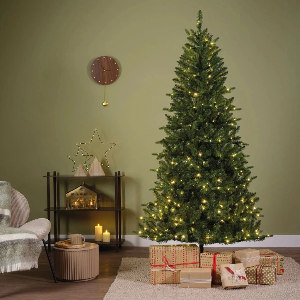 Albero di Natale Bretton Fir verde con 400 LED Ø110 × H210 cm