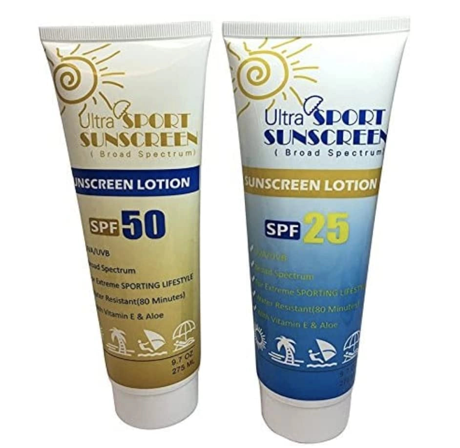 Set da viaggio segreto, composto da 7 elementi: 2 creme solari, 1 elemento refrigerante e 4 sacchetti