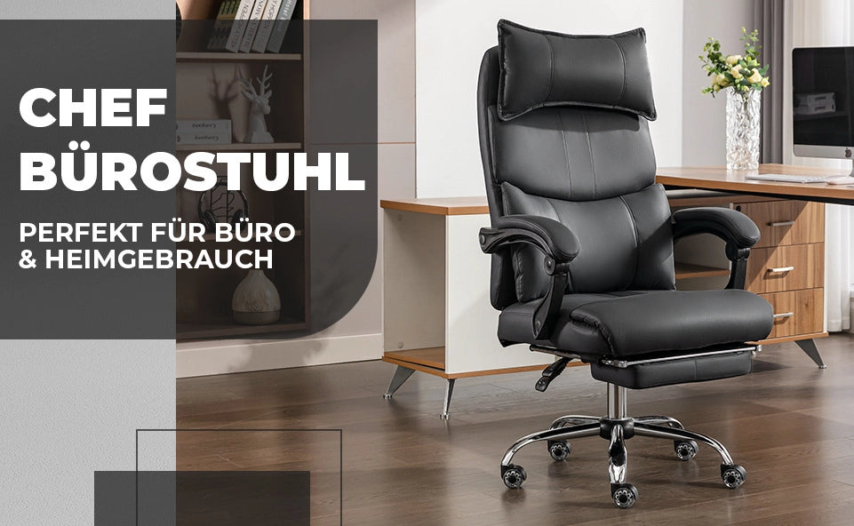 Sedia da ufficio ergonomica 65x48x120 cm in tessuto nero, regolabile e girevole