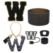 Set di accessori per bicchieri termici, 6 pezzi, colore nero