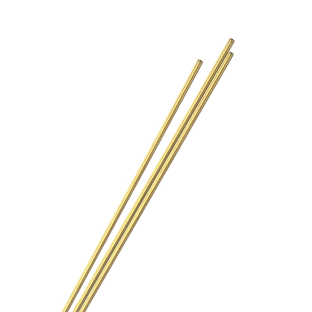 Confezione da 3 tubi di ottone rotondi, diametro 300 mm, Ø 3,5 mm, spessore della parete 1 mm