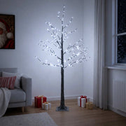 Albero di Natale LED innevato Marrone 22 x 22 x 150 cm Plastica 42055344