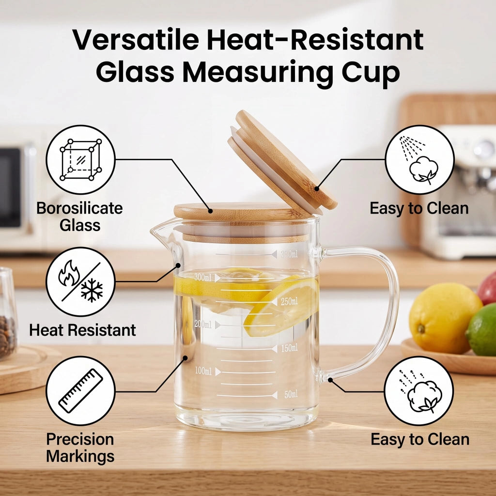 Bicchiere in vetro da 350 ml con coperchio, ideale per cocktail e bevande