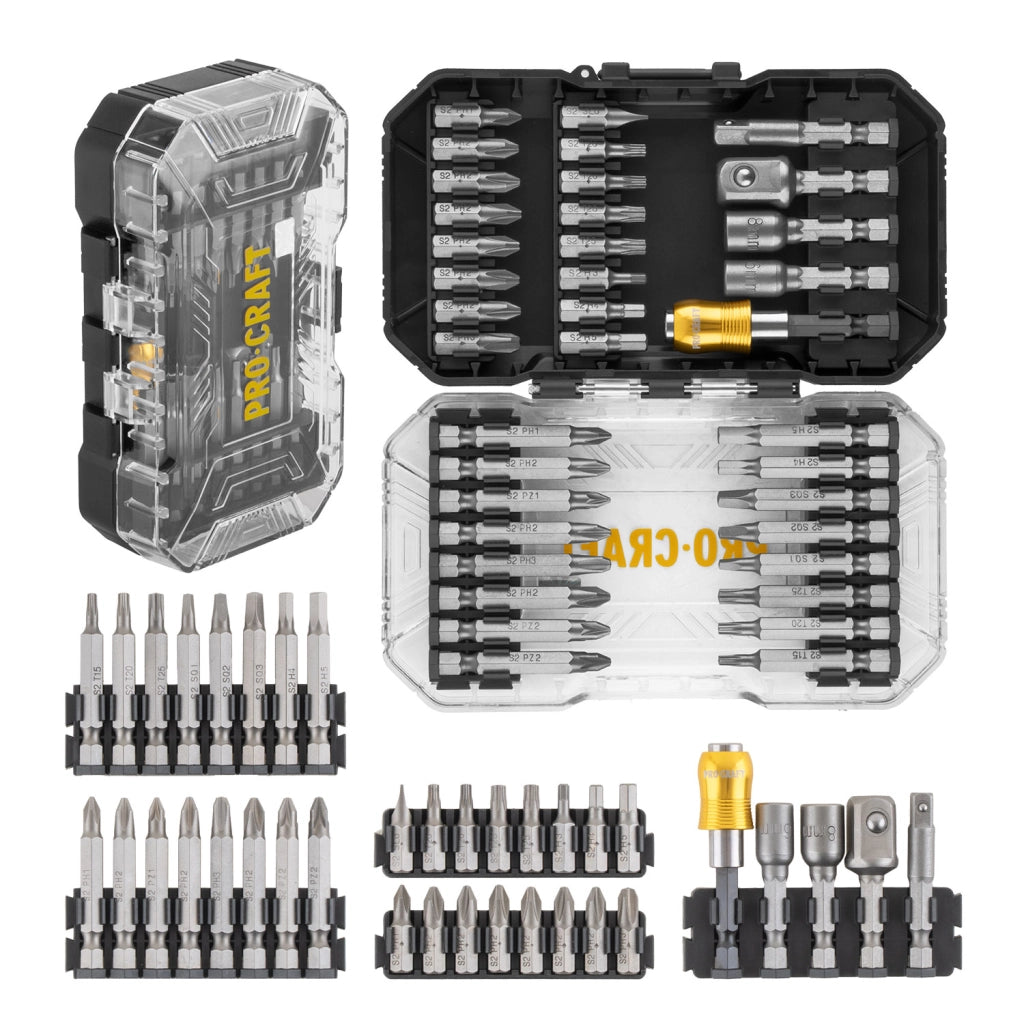 Set di punte per avvitatore Procraft BS-37, 37 pezzi, S2