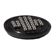 Decorazione gioco solitario legno cm 19h2 palline alluminio