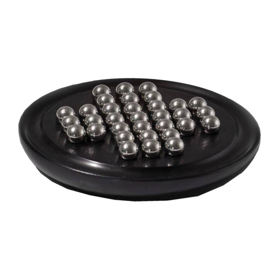 Decorazione gioco solitario legno cm 19h2 palline alluminio