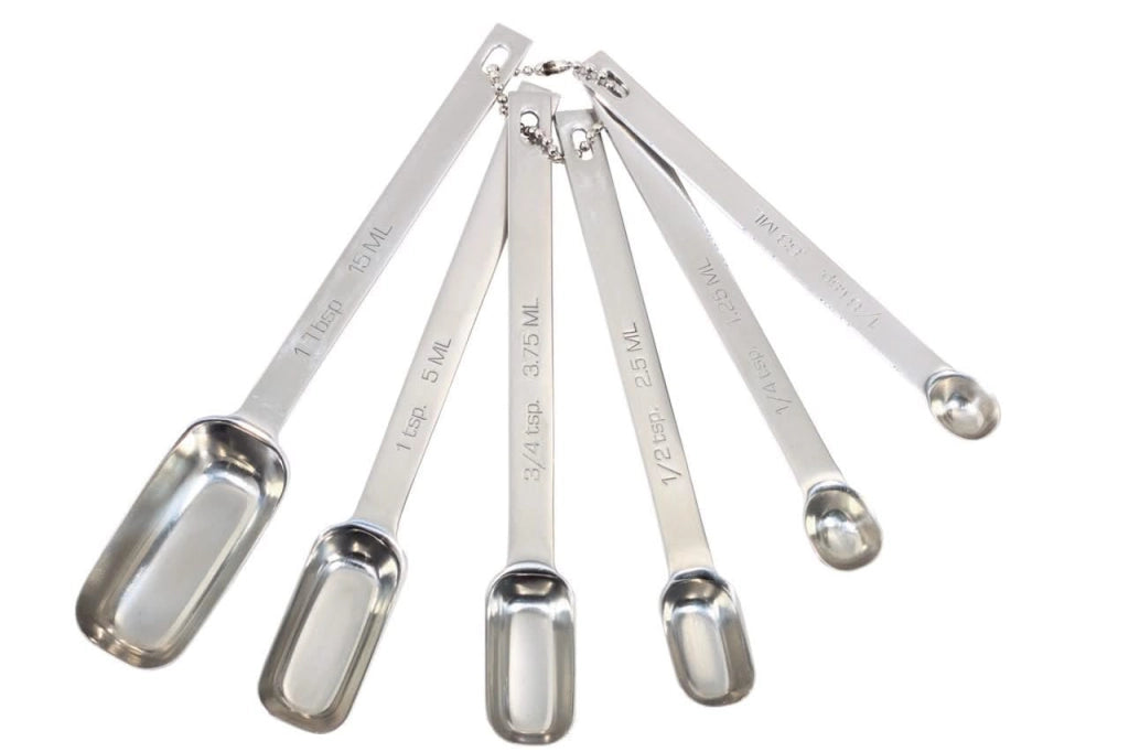 Set di cucchiaini in acciaio inossidabile, 6 pezzi, color argento