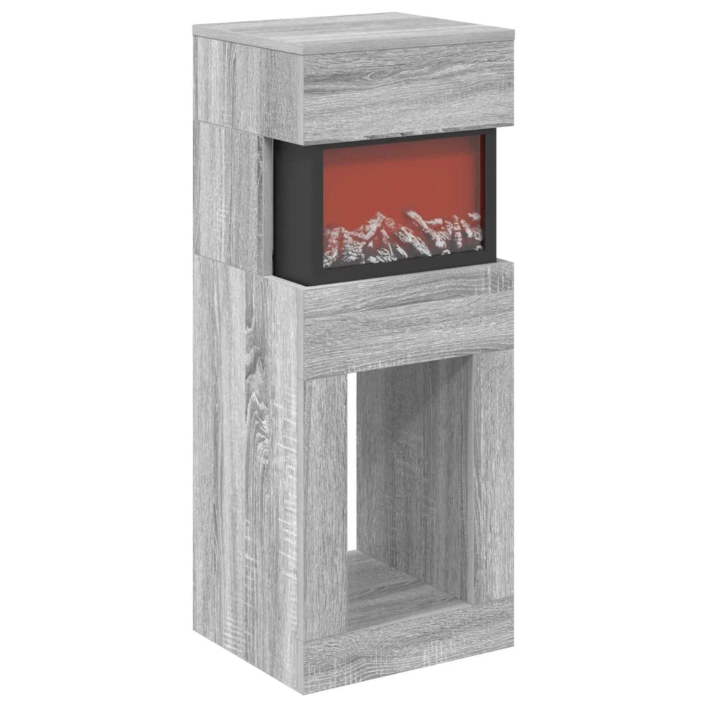 Caminetto elettrico Sonoma grigio 35 x 30 x 86 cm 8021132