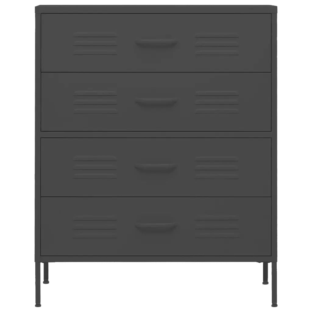 Cassettiera Antracite 80x35x101,5 cm in Acciaio 336204