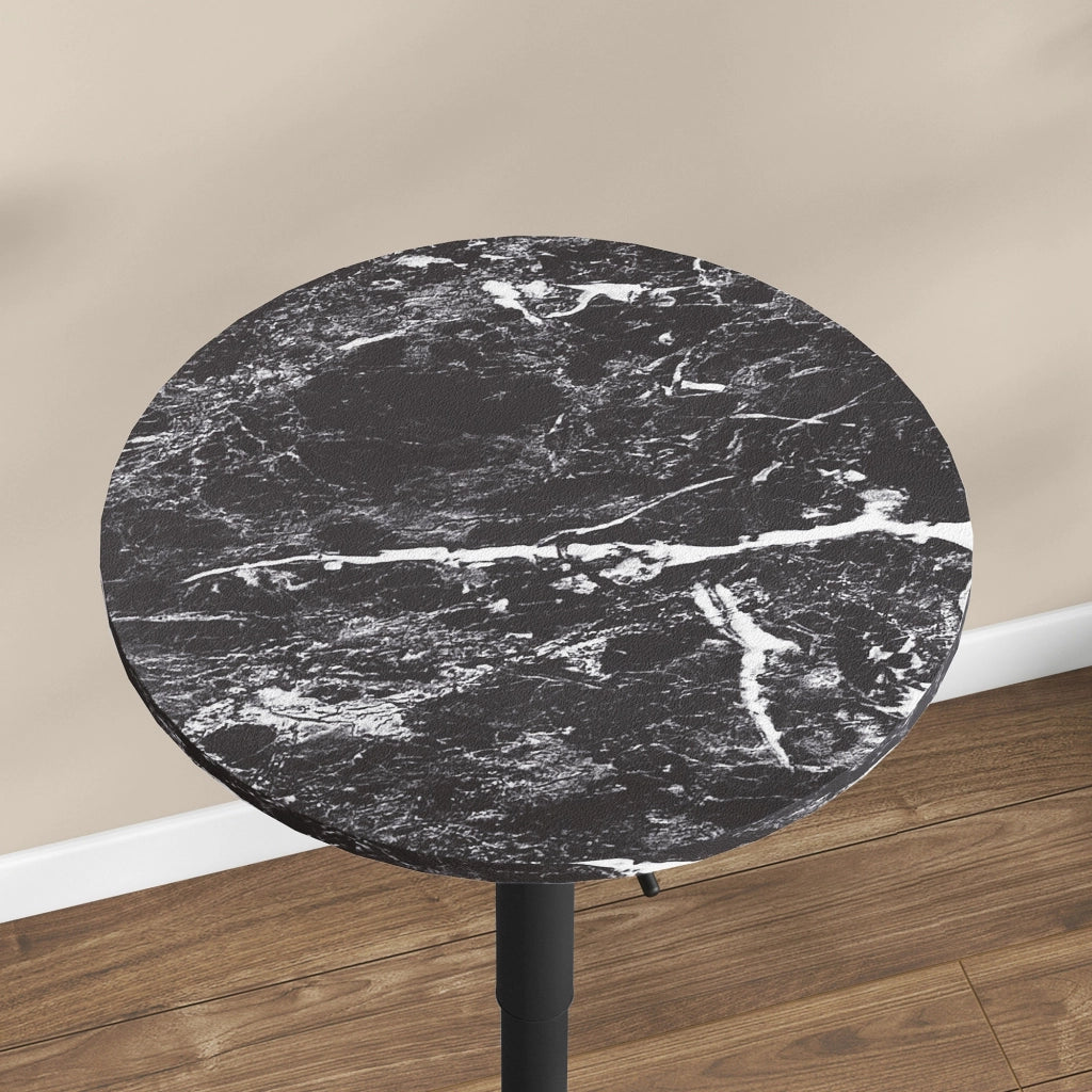 Tavolino bar ¨C zephmum ¨C Nero, Marmo effetto, 60x60x68-93.5 cm