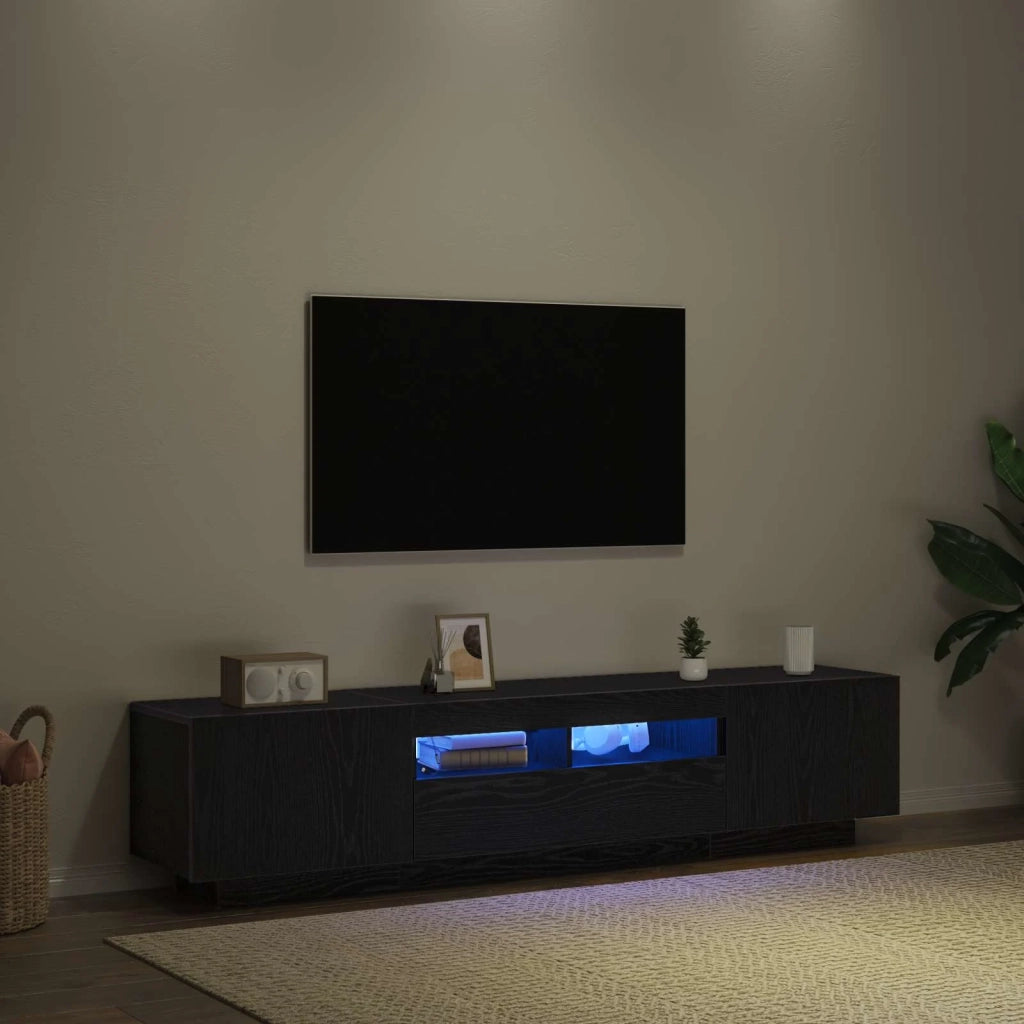 Set mobile TV 2 pcs Nero 180 x 35 x 40 cm Legno multistrato 3333062