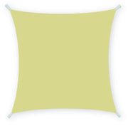 Tenda a vela quadrata parasole, ombreggiante, in poliestere impermeabile 3x3mt beige Fredi