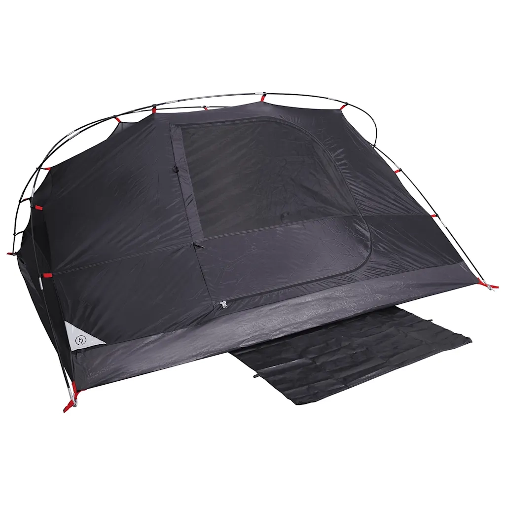 Tenda Campeggio a Cupola 4 Persone-Tenda per Escursionismo Bianca Tessuto Impermeabile 293063