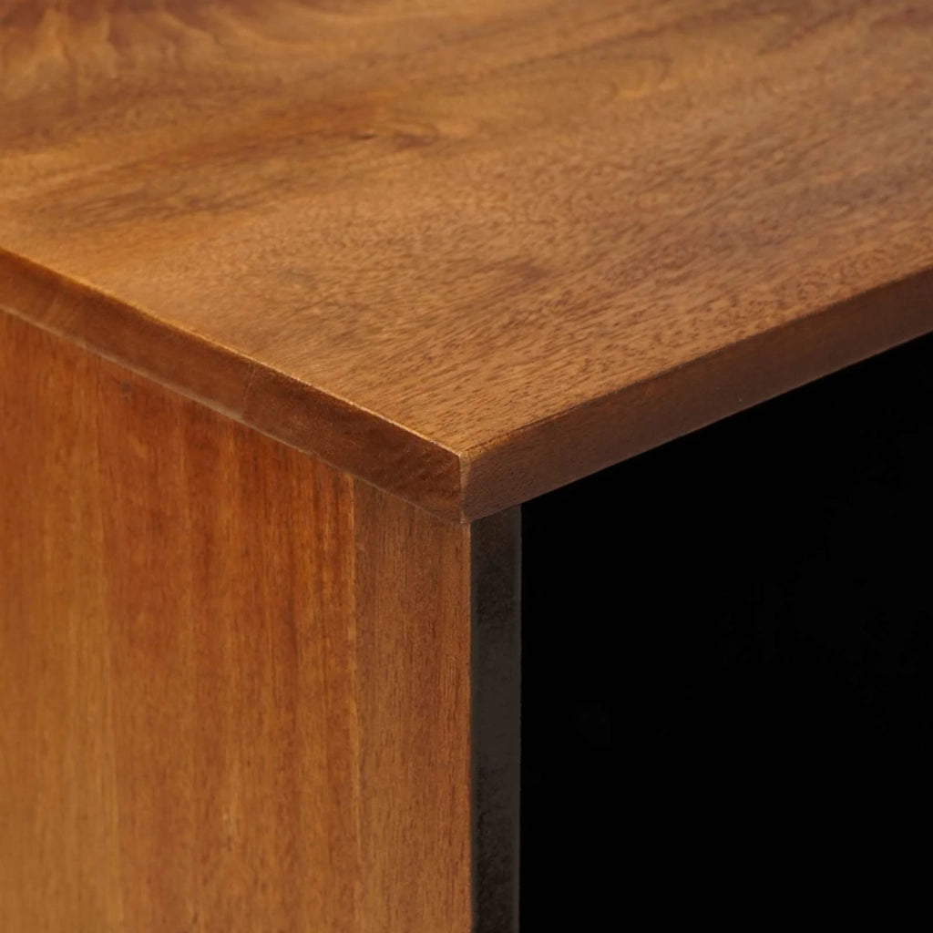 Credenza con porta Noce 80 x 33 x 75 cm Legno di mango massello 4018251