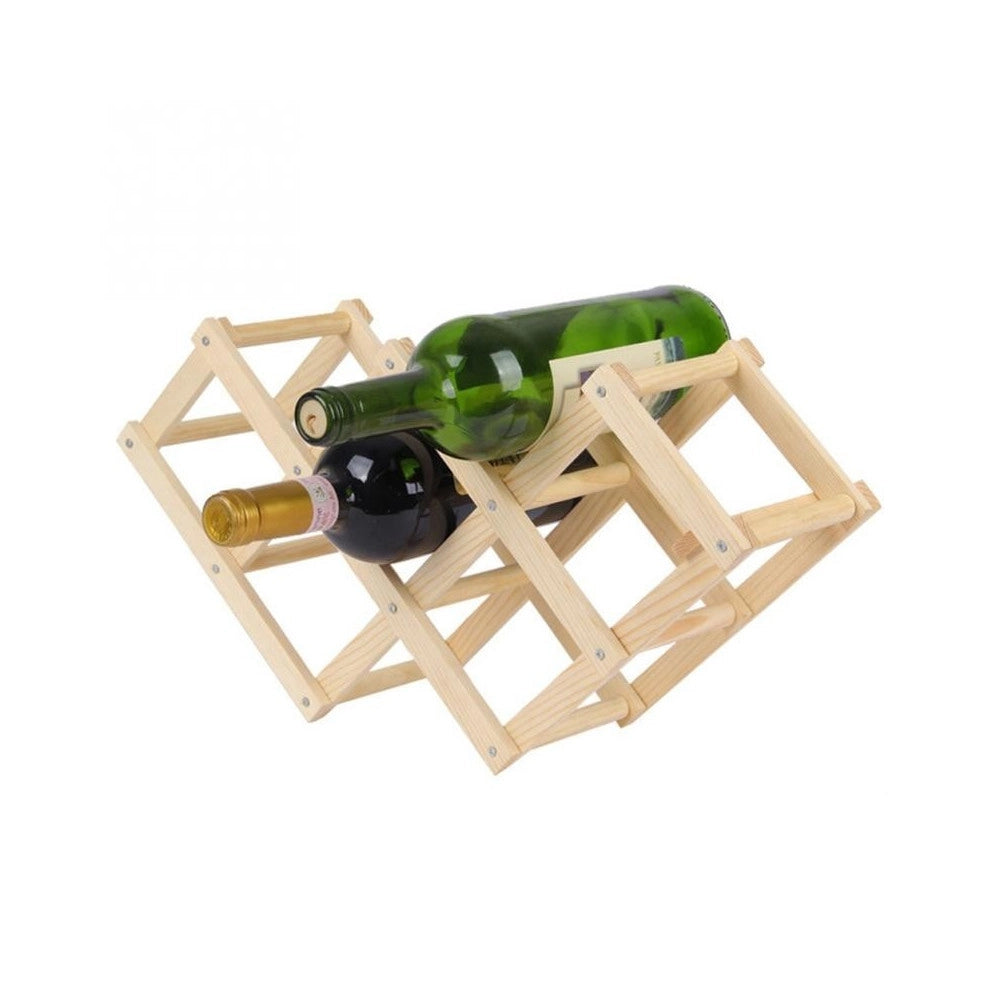 Trade Shop - Porta Bottiglie Di Vino 10 Posti Bottiglia Espositore Portabottiglie Cantinetta -
