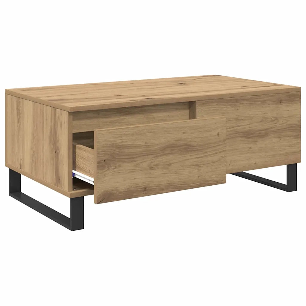 Tavolino da salotto Rovere artigianale 90 x 50 x 36,5 cm