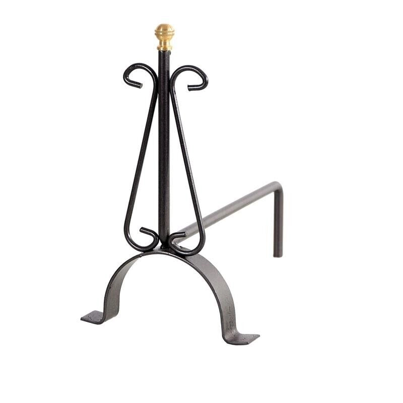 ALARE IN FERRO BATTUTO CON POMOLO IN OTTONE 19 X 33 X H 32 CM