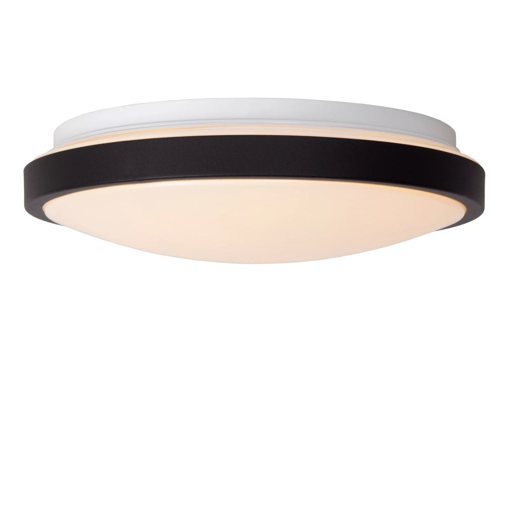 Plafoniera bagno LED 12W Ø29,3 nero Lucide Dasher IP44