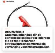 Grassatrice universale a forma di passeggiata - Interruttore a gas - Cavo di gas - Plastica - Rosso/Nero - Maniglia comoda