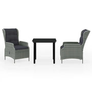 Set da pranzo da giardino per esterni 3 pezzi mobili grigio chiaro 02_0013625