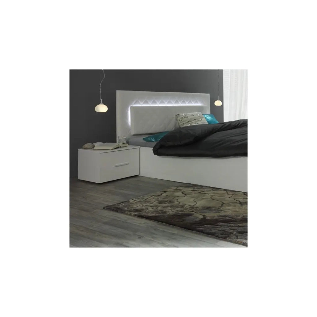 Set di due comodini PANAREA – Bianco lucido – Design moderno