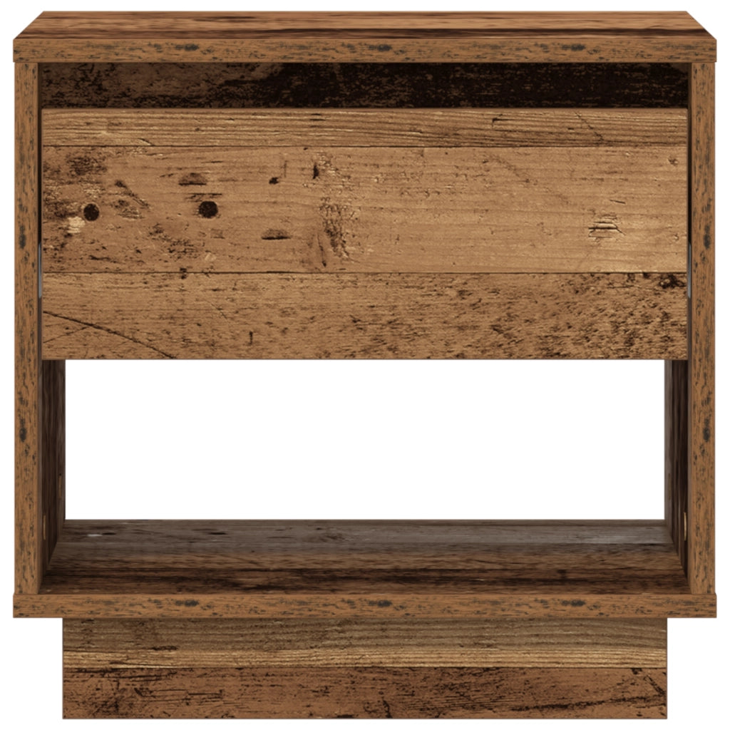 Comodino  2 pz Legno Vecchio 45x34x45 cm Legno Ingegnerizzato