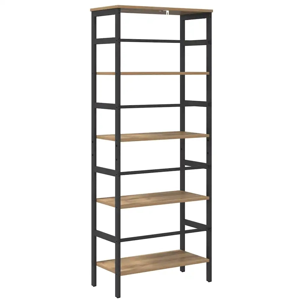Libreria-Scaffale per Libri-Mobile di Stoccaggio Rovere artigianale 60 x 29,5 x 149 cm
