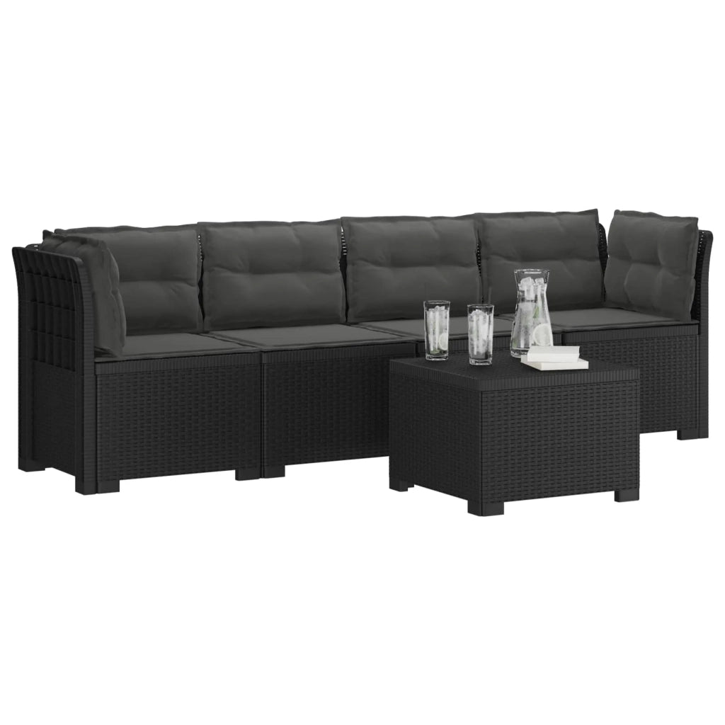 Divano da Giardino a 4 Posti con Cuscini in Stile Rattan PP 3443871