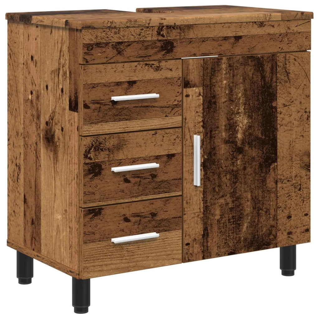 Mobiletto da bagno Legno antico 60 x 35 x 60 cm 889383