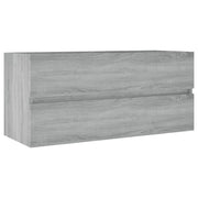Mobile Lavabo | Armadio Lavabo Grigio Sonoma 100x38,5x45 cm in Legno Multistrato