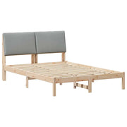 Letto matrimoniale | Letto per adulti | Struttura del Letto Marrone e grigio chiaro 150 x 200 cm