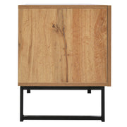 Mobile TV con 2 Ante e 2 Cassetti; Guide 30 cm; Stile Moderno; Soggiorno; 190??38??48 cm; in MDF; Nero e Legno Naturale
